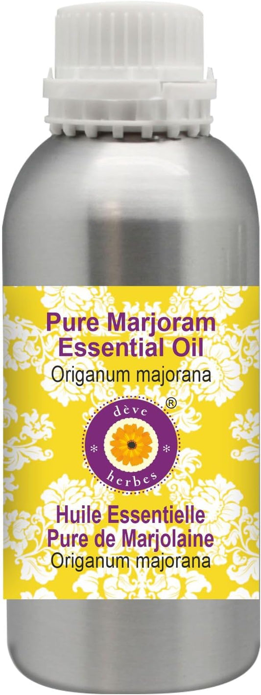 Deve Herbes Pure Marjoram Essential Oil (Origanum majorana) Steam Distilled 300ml (10 oz)