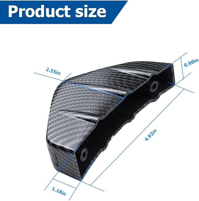 4pcs Car Rear Lower Bumper Wing Lip Diffuser, Anti-Crash Accessories Spoiler Shark Fin Protector, Rear Bumper Splitter Lip Wing with Screw, Universal Auto Decoration for Car SUV Truck