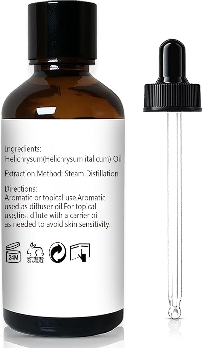 GM Gumili Helichrysum Essential Oil, 100% Pure Undiluted Helichrysum Oil for Aromatherapy Beauty & Home Care- 30ml/1 oz