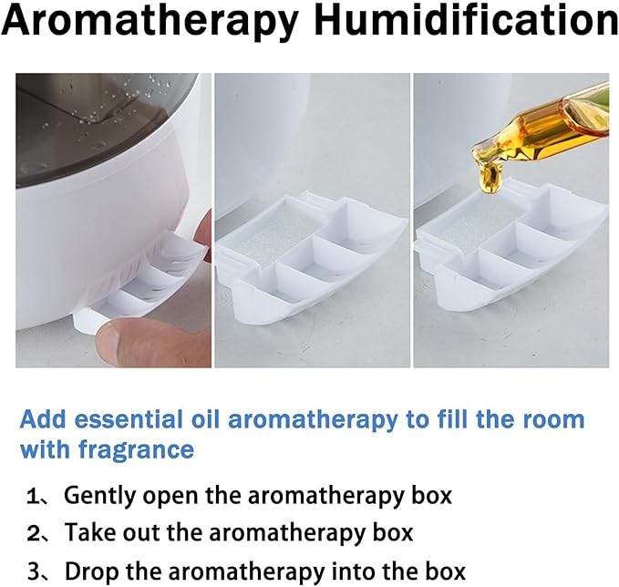 Ultrasonic Cool Mist Humidifier with Remote Control, 3L Capacity, Adjustable Mist, Safety Auto-Off Timer, 360° Double Nozzle, Mini Essential Oil Diffuser for Bedroom(Black)