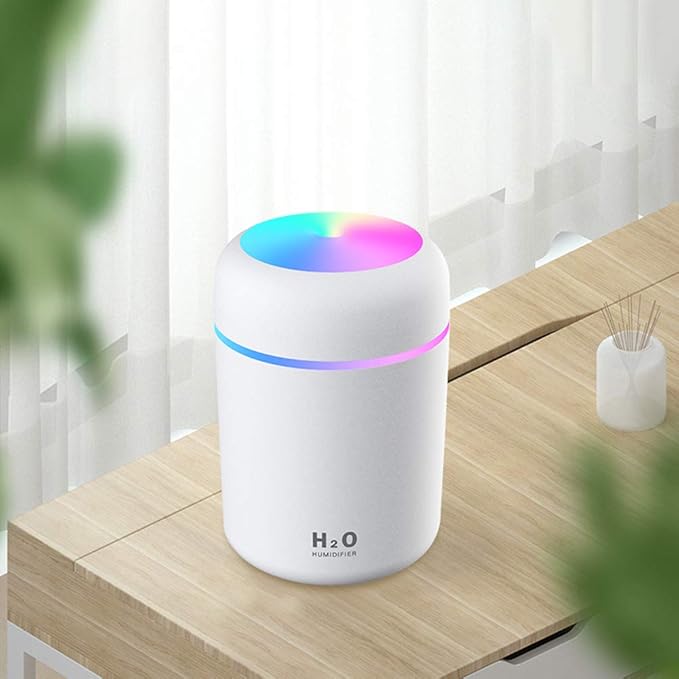 2 in 1 USB Electric Aromatherapy Oil Diffuser Ultrasonic Air Humidifier Mist Maker with Colorful Light for Home Office and Car (Pink)