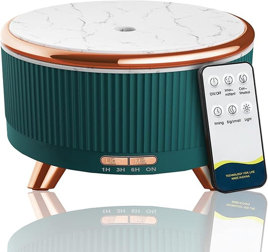 Diffusers for Essential Oils Large Room, 500ml Aromatherapy Diffuser Cool Mist Humidifier with Remote Control,7 Colors Lights & 5 Mist Mode Waterless Auto Off for Women Office Home