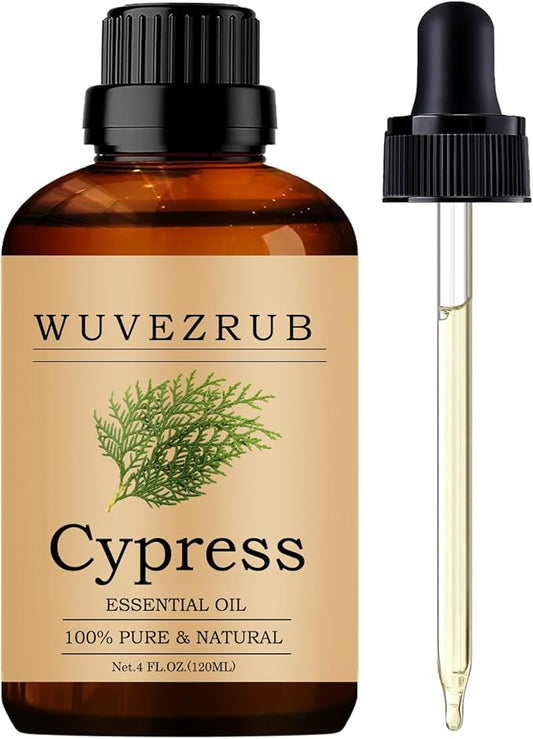 Cypress Essential Oils 120ML, Pure Cypress Essential Oil for Aromatherapy Diffuser - 4 Fl Oz