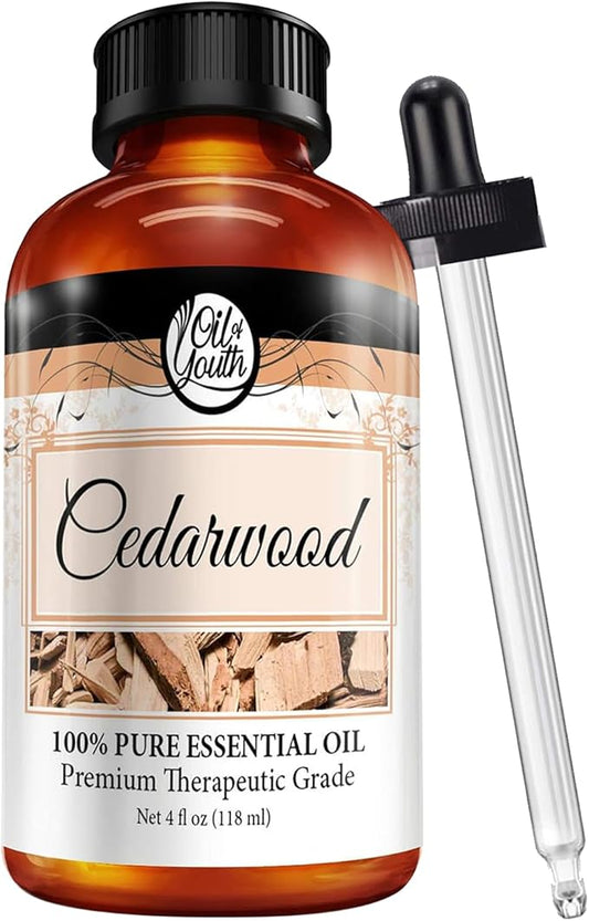 Oil of Youth Essential Oils 4oz - Cedarwood Essential Oil - 4 Fluid Ounces