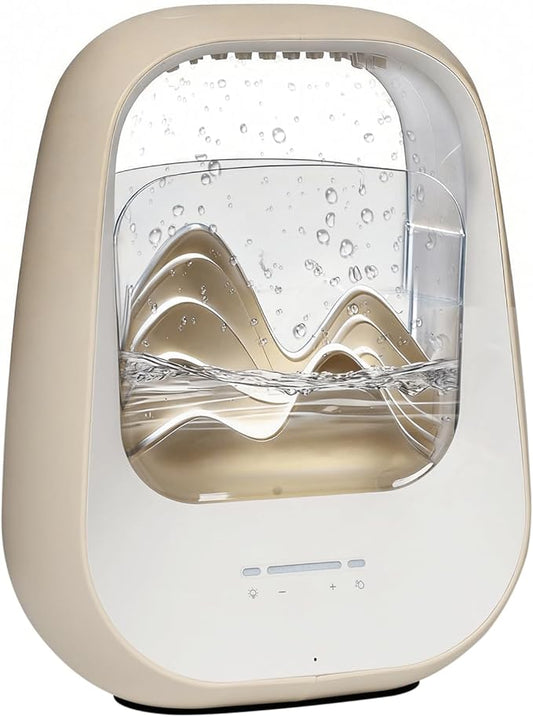 Rain Drop White Noise Machine with Realistic Rain Sounds – Bluetooth Speaker,Sleep Therapy Humidifier,Ambient Light & Aroma Diffuser for Bedroom Relaxation, Meditation & Stress Relief