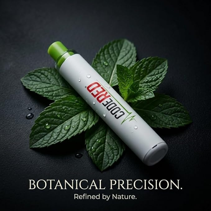 Code Red V-Aid Fresh Mint Plant-Based Herbal Stick 10-Pack - Portable Herbal Stick Set with Mullein, Thyme & Essential_Oil Mint - Companion for Daily Routines (10 Count)