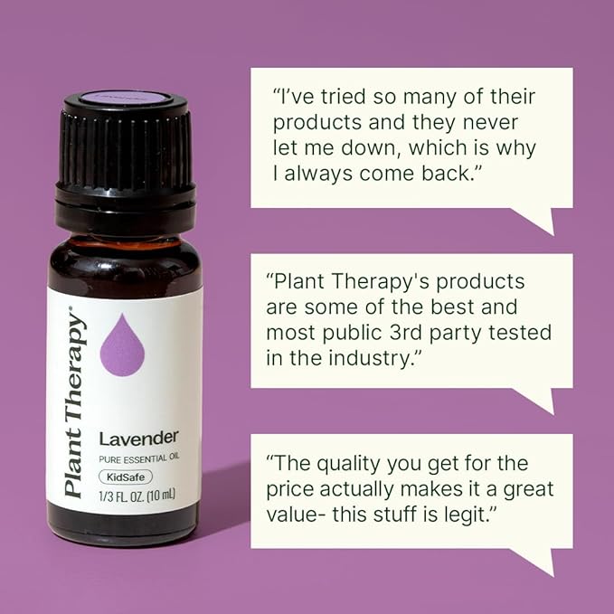 Plant Therapy Lavender Essential Oil 100% Pure, Undiluted, Natural Aromatherapy, Therapeutic Grade 30 mL (1 oz)