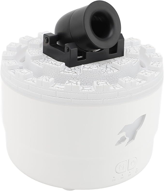 USB Fragrance Diffuser, Spiting Smoke Rings Design Cool Mist Humidifier Scent Machine for Home Bedroom Car Office Room (White)