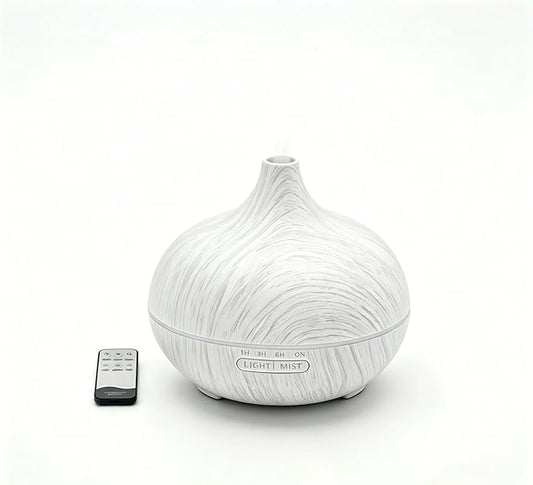 550ml Essential Oil Diffusers with Remote Control, Ultrasonic Oil Diffuser with Timer，7 Color LED Night Light and Waterless Auto-Off Functions for Home, Spa