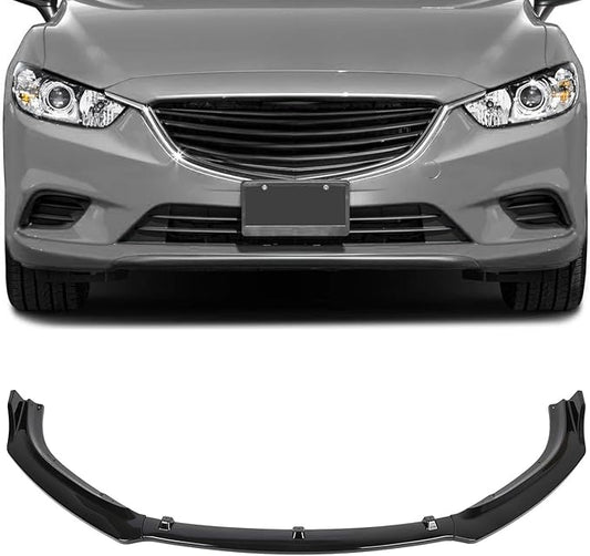 SCITOO 3PCS Black PP Front Bumper Body Kit Spoiler Chin Spoiler Front Bumper Lip Fit for 2014-2018 for Mazda M6