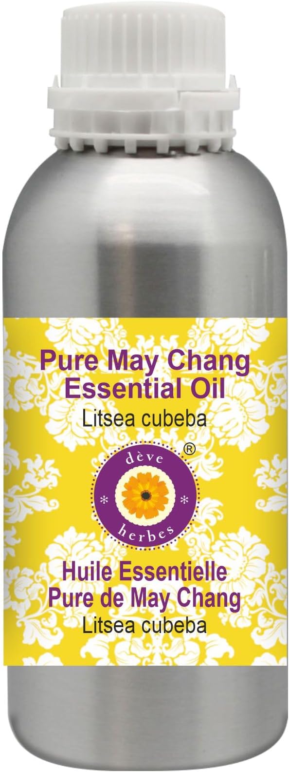 Deve Herbes Pure May Chang Essential Oil (Litsea cubeba) Steam Distilled 630ml (21 oz)
