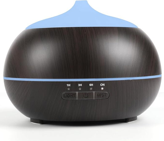HAPPTWS 500ML Essential Oil Diffuser - BPA Free Ultrasonic Aromatherapy Diffuser, with 7-Color Lights Waterless Auto Shut Off for Home、Room、pet Room - Black
