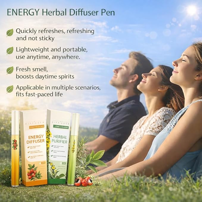 Mullein Herbal Diffuser Pen – Smokeless Inhaler for Quitting Smoking, Lung Cleansing with Mullein Thyme & Mint – Flavored Air Freshener, 2 Sticks Vaporless