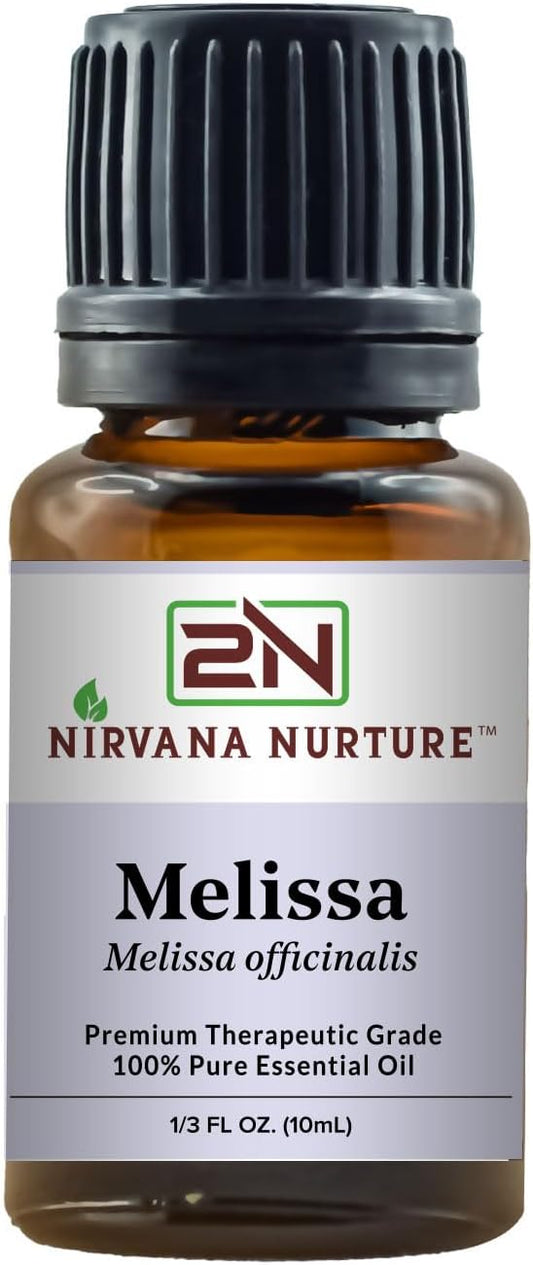 Melissa Essential Oil, 100% Pure Undiluted, Aromatherapy Oil for Diffuser, Hair & Skin Care