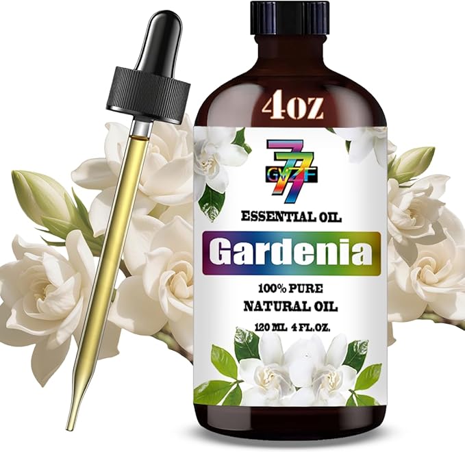 Gardenia Essential Oil - GV77ZF Gardenia Oils for Diffusers, Humidifiers, DIY Candles, Soap, Cleaning, Home, Office, Yoga, Massage, Gifts - 4 fl oz (120 ml)