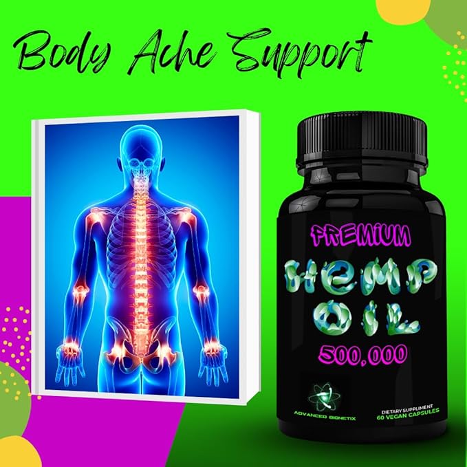 Advanced Bionetix True Hemp Oil Blend w/The Ingredient You Need for Body Aches, worriedness & to Feel Calm