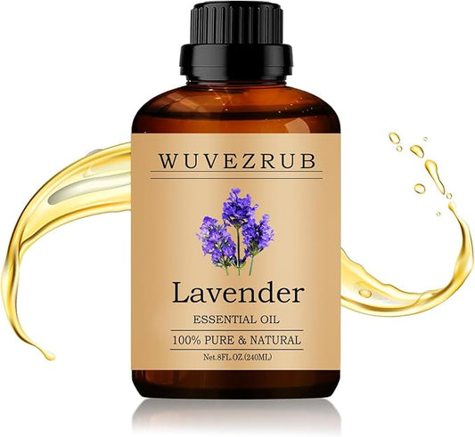 Lavender Essential Oil 240ML - 100% Pure and Natural Oils for Aromatherapy Diffuser - 8 Fl Oz/Lavender