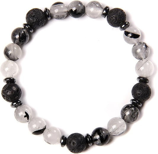 Handmade Aromatherapy Diffuser Natural Stone Bead Bracelet Lavender Essential Oil Anti Anxiety Stress Relief Stretchy Bracelet for Women Men Gift Yoga Meditation Jewelry