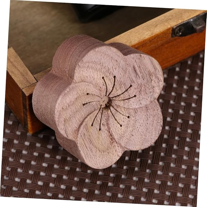 Aromatherapy Wood Diffuser Log for Essential Oils Eco-Friendly Smokeless Aroma Diffuser Portable Sleep for Home Office Bedroom Plum Blossom Scented Wood for Yoga Meditation and