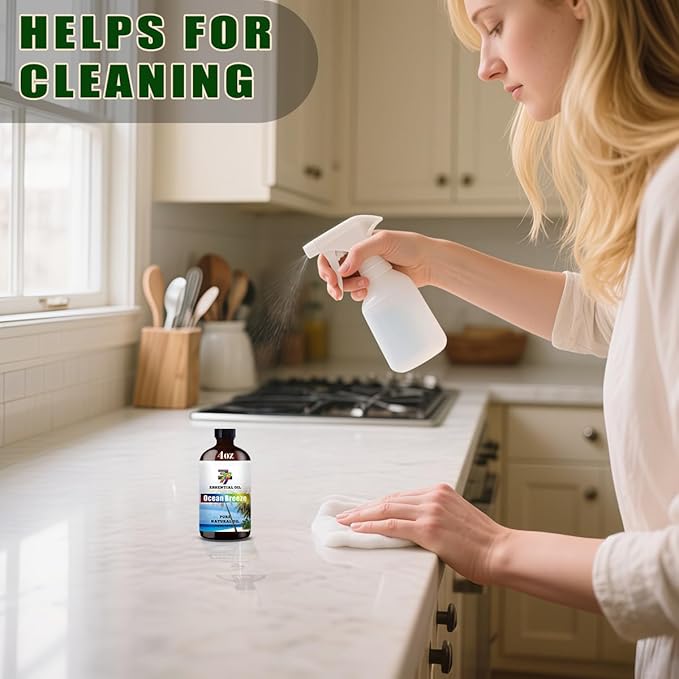 Ocean Breeze Essential Oil - GV77ZF Ocean Breeze Oils for Diffusers, Humidifiers, DIY Candles, Soap, Cleaning, Home, Office, Yoga, Massage, Gifts - 4 fl oz (120 ml)