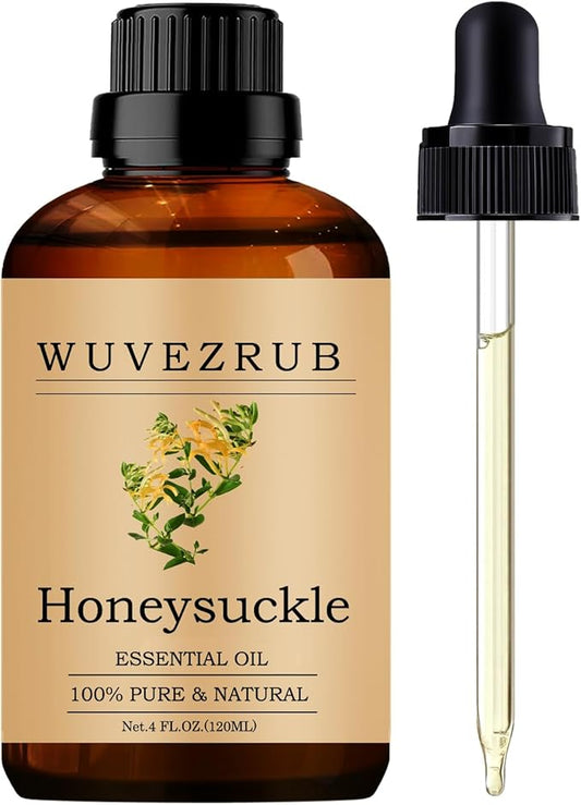 Honeysuckle Essential Oils, 120ML Pure and Natural Essential Oil for Aromatherapy Diffuser - Honeysuckle /4 Fl Oz