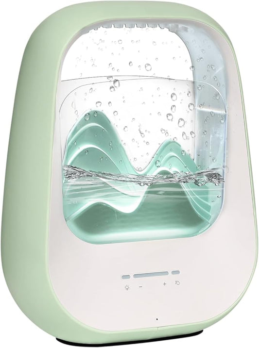 Rain Drop White Noise Machine with Realistic Rain Sounds – Bluetooth Speaker,Sleep Therapy Humidifier,Ambient Light & Aroma Diffuser for Bedroom Relaxation, Meditation & Stress Relief