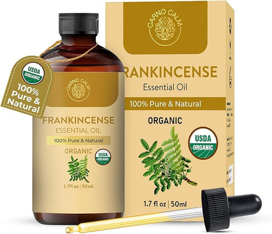 Frankincense Essential Oil | USDA Certified Organic Frankincense Oil | Woody and Earthy Aroma |1.7 fl. Oz