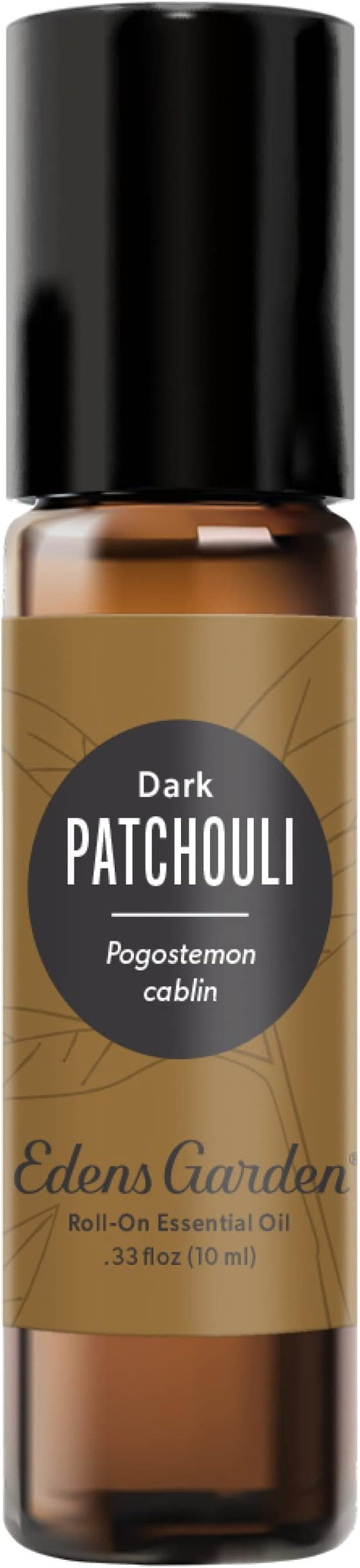 Edens Garden Patchouli-Dark Essential Oil Roll-On- 100% Pure Premium Grade, Natural, Therapeutic, Aromatherapy, Kid & Skin Safe, The Best for Body, Wellness, Relaxation Pre-Diluted 10 ml (.33 fl oz)
