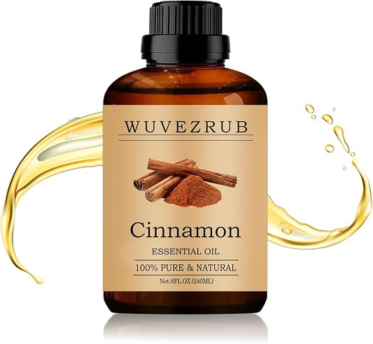 Cinnamon Essential Oil 240ML - 100% Pure and Natural Oils for Aromatherapy Diffuser - 8 Fl Oz/Cinnamon