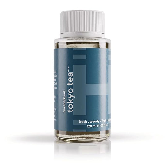 Homedics SereneScent Waterless Diffuser Oil Refill — Tokyo Tea (120ml). Clean, Safe, Bright & Refreshing Hotel-Inspired Home Fragrance. Compatible with SereneScent Diffusers. Easy Twist Plug & Play