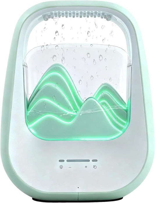8-in-1 White Noise Sound Machine with Aroma Diffuser, Rain Sound Machine for Sleeping, Stress Relief, Waterfall Sound Machine Night Light Timer for Bedroom Office Home Decor, Green