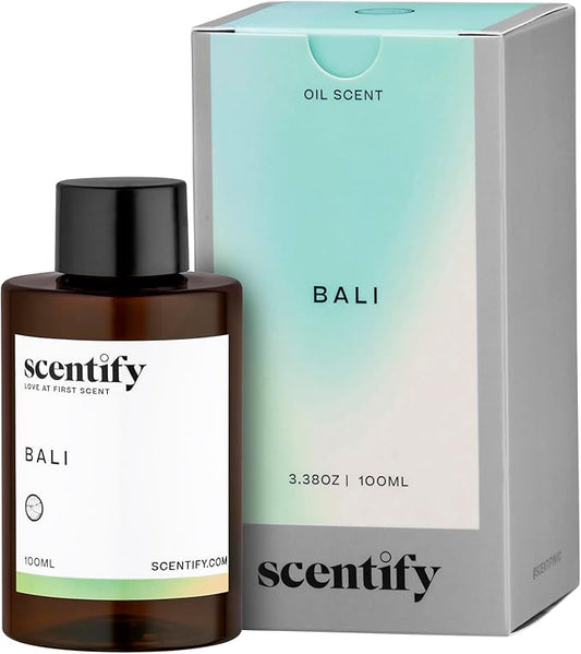 Scentify Bali Aroma Oil Refill Scent for Oil Diffusers - Lemon, Green, Amber, Musk, Woody Scents - Luxurious Relaxing Aromatherapy Diffuser Fragrance 100ml, 3.38 oz