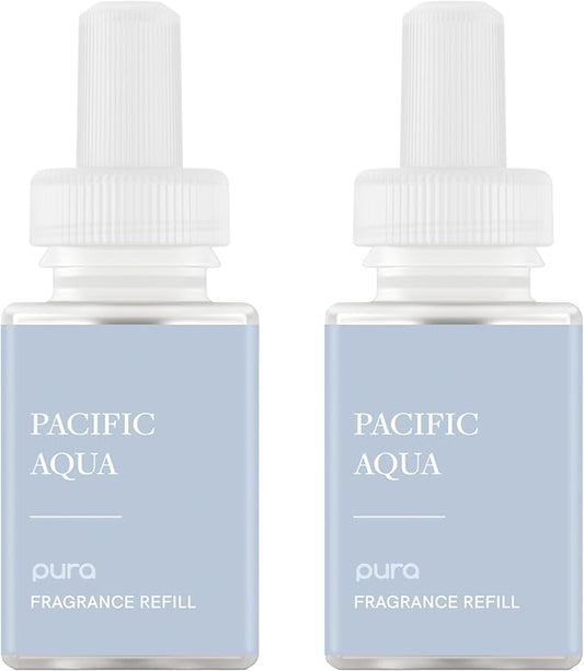 Pura Smart Home Scent Refill - Long-Lasting Premium Fragrance per Refill - Clean Diffuser Fragrance for Home, Office & Apartment - 2 Pack, Pacific Aqua