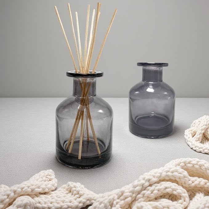 ericotry 1PCS 150ml/5oz Glass Diffuser Bottle Jars Pot Empty Refillable Exquisite Essential Oils Container for DIY Reed Diffuser Sticks Sets Crafts Decor Essential Oil Diffuser Gift