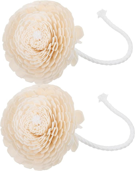 ERINGOGO Essential Oil Flower Diffuser Replacement 2pcs with Cotton Wick Aromatherapy Diffuser Flowers for Home Bathroom Fragrance