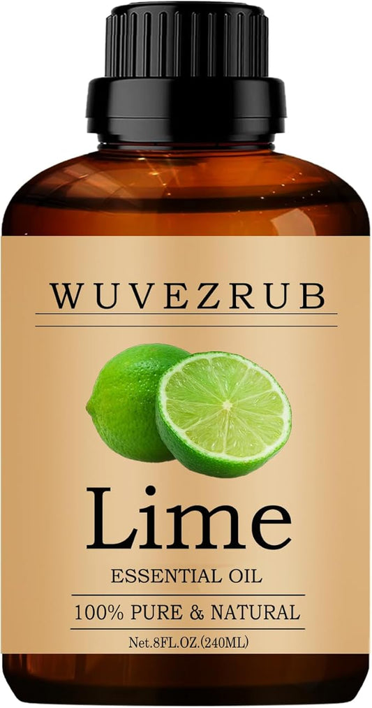 Lime Essential Oils 240ML, Pure Lime Essential Oil for Aromatherapy Diffuser - 8 Fl Oz