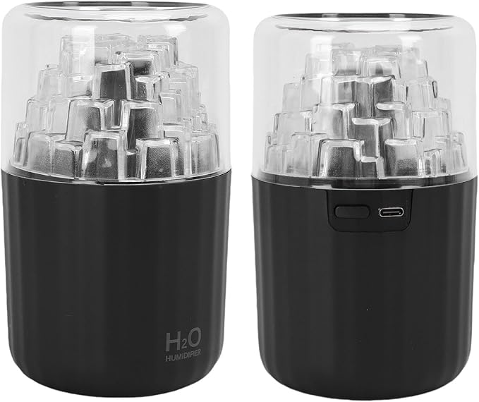Zerodis Car Diffuser Humidifier Diffusers Essential Oil with Ambient Light Mini Portable Mist Maker with Dual Spray Modes Auto Shut Off for Car Home Office Bedroom (Black)