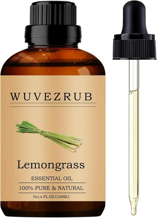 Lemongrass Essential Oil, 120ML Pure and Natural for Aromatherapy Diffuser - 4 Fl Oz