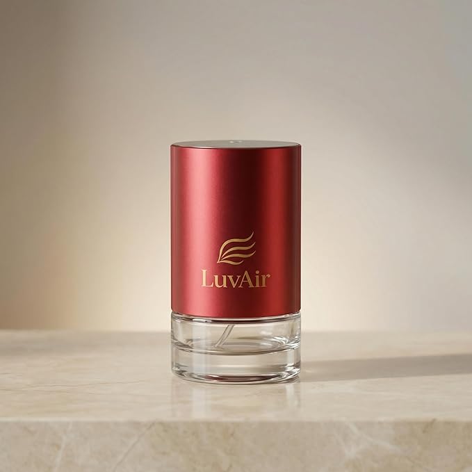 LuvAir Waterless Home Diffuser – Rechargeable Cordless Aromatherapy Machine for Large Rooms, Adjustable Mist, Essential Oil Diffuser for Home & Office (Red)