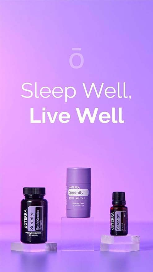 DoTerra Serenity (Restful Blend, Restful Complex Softgels, Stick + Valerian) 1 Kit