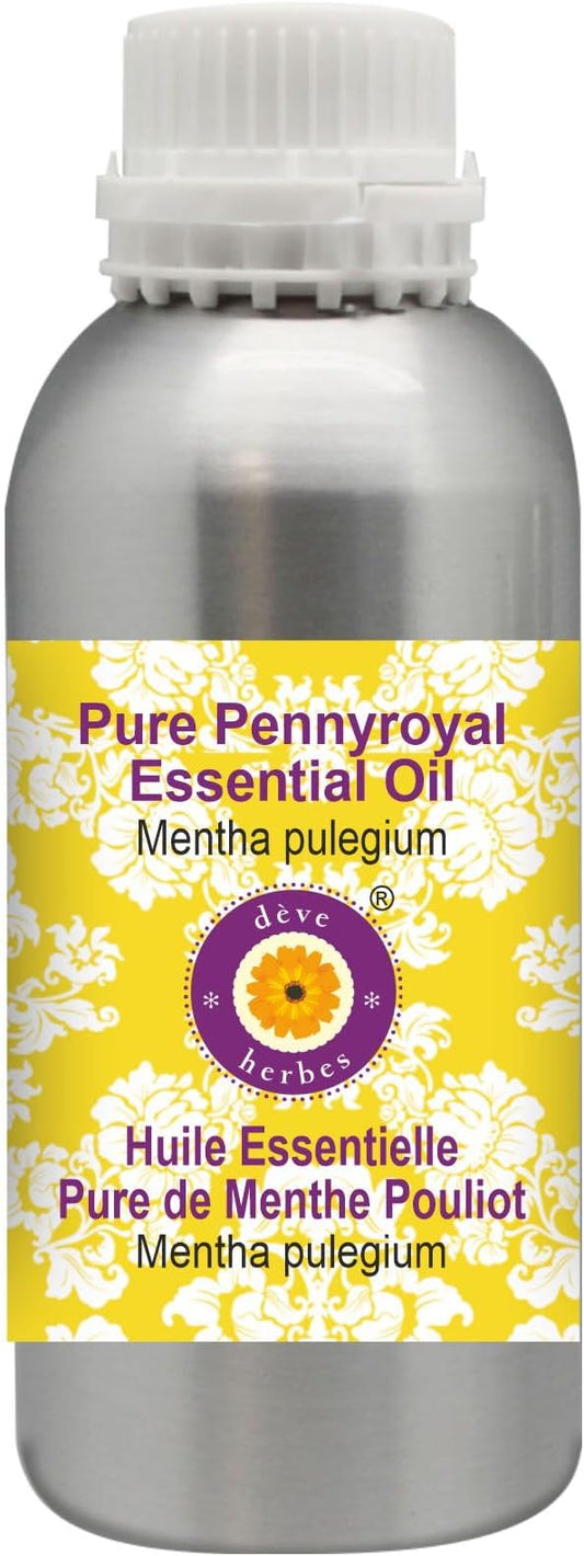 Deve Herbes Pure Pennyroyal Essential Oil (Mentha pulegium) Steam Distilled 300ml (10 oz)