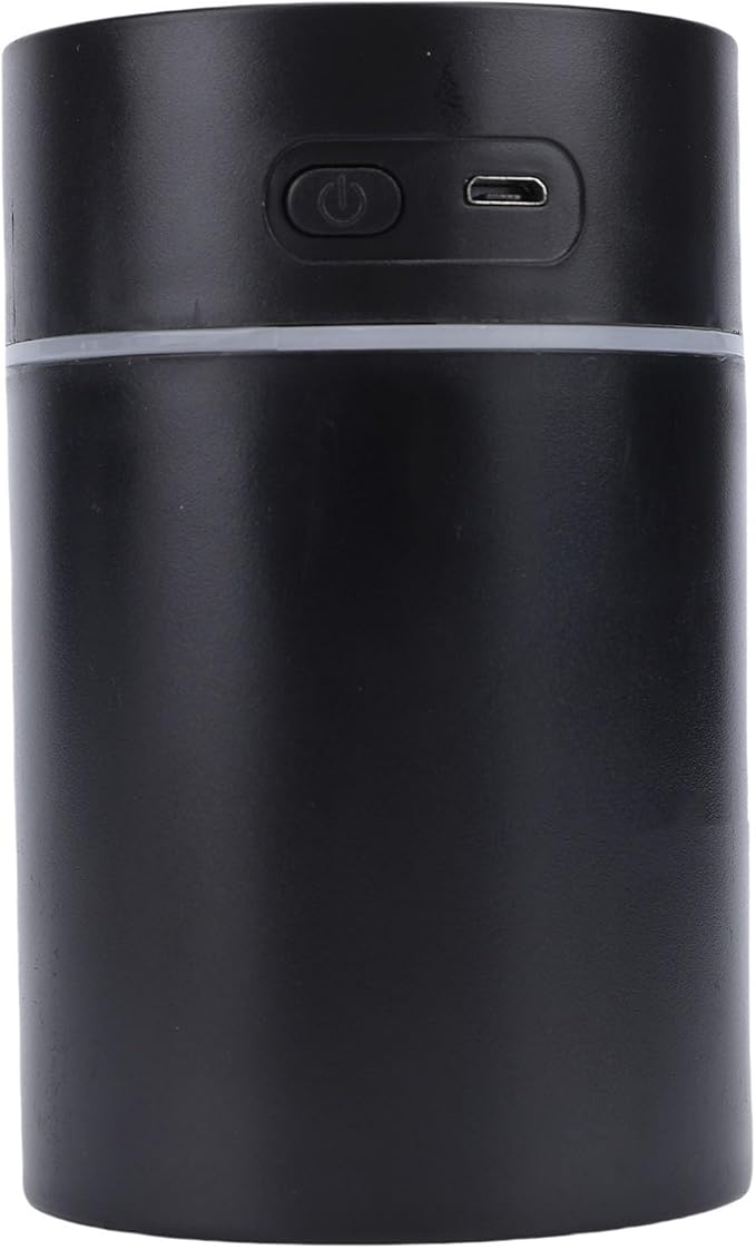 HEEPDD Portable Mini Humidifier, Humidifiers Mist Modes, 300ML USB Powered Diffuser for Bedroom and Office Portable Mini Humidifier, Plastic, Dual Nan Household Appliances (Black)