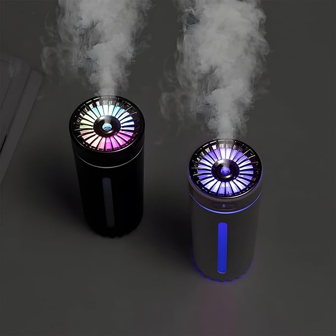 Portable Silent USB Car Diffuser with LED Light - Car Aromatherapy Diffusers for Essential Oils, USB-Powered with 7-LED Color Lights, for Car Room Home Office Bedroom (3PCS)