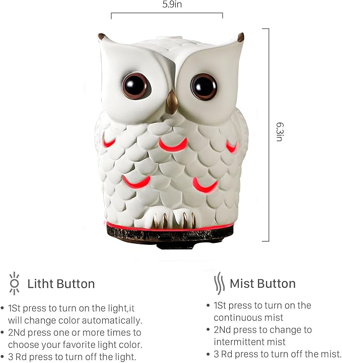 Ceramic Essential Oil Diffuser 200ml,Ultrasonic Aromatherapy Humidifier with 7-Color LED Night Light, Waterless Auto Shut-Off & Timers, Stone Scent Cool Mist Diffusers for Home, Bedroom, Office, Decor