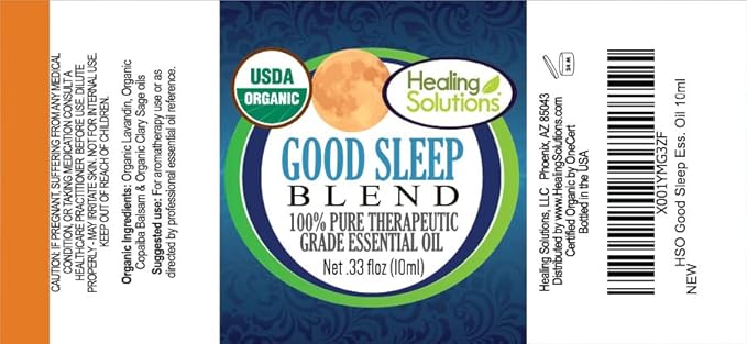 Healing Solutions Good Sleep Blend Essential Oil - 100% Pure Grade - 120ml - Aromatherapy Oil for Relaxation