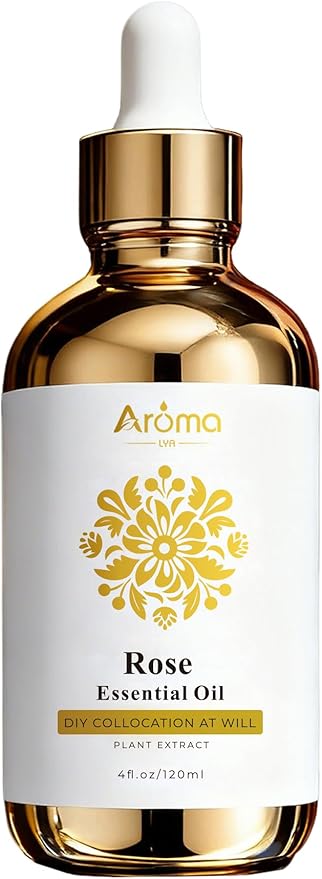 Rose Essential Oil 4 Fl Oz - Made in USA - 100% Pure Essential Oils - Essential Oils for Skin - Brighten the Skin Tone - Diffuser Oil Gifts for Women