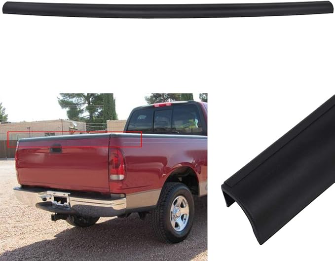 SCITOO 1PC Tailgate Molding Cap 1999-2007 for Ford F-250 F-350 Super Duty Accessories Matte Black Top Rear Tailgate Moulding Trim