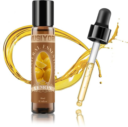 Lemon Essential Oil 10ML - 100% Pure and Natural Therapeutic Grade Oils for Aromatherapy Diffuser - 0.34 Fl Oz/Lemon