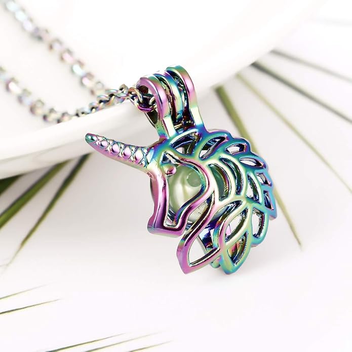 Mixed Pearl Cage Locket Pendants Set, Essential Oil Diffuser DIY Necklace Bracelet Jewelry Making Craft, Bulk Beads Aromatherapy Diffuser Charms Gifts for Women Girls