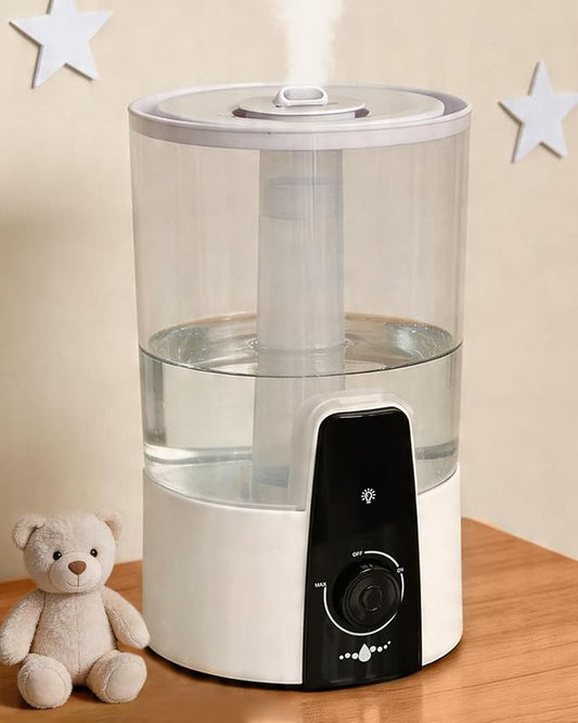 Nursery Humidifiers for Bedroom,1.06Gal(4L) humidifier for baby,3-in-1 Humidifier & Aroma Diffuser & Night Light,Dishwasher-Safe Tank Easy to Clean,Top Fill,360° Ultra-Fine Spray,Auto Shut-Off,White